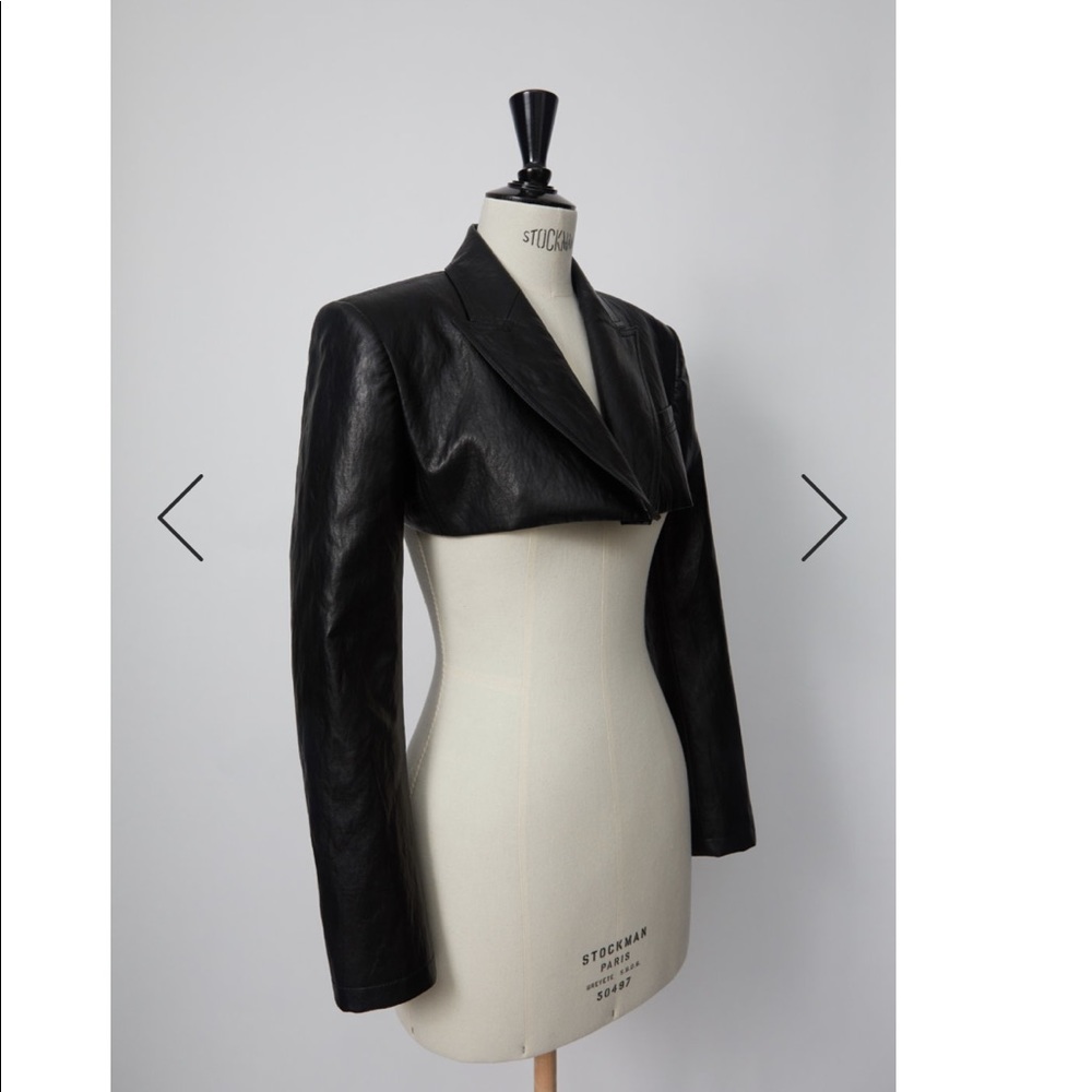 Kimhekim PS22 EMMA VEGAN LEATHER CROPPED JACKET